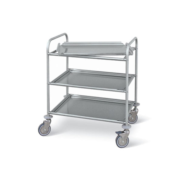 CARRELLO IN ACCIAIO INOX - 3 RIPIANI ASPORTABILI